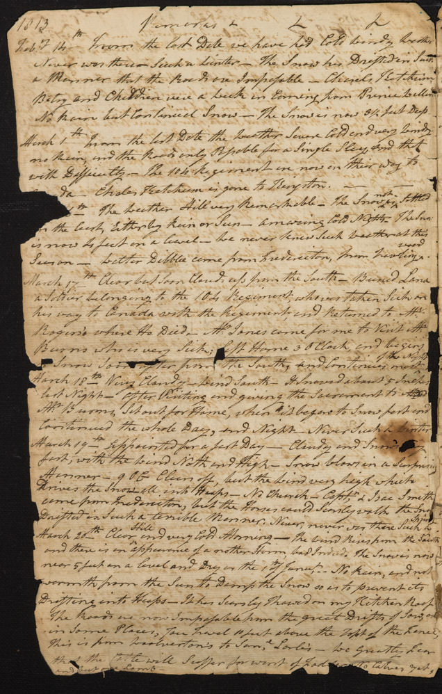 Diary of Rev Frederick Dibblee